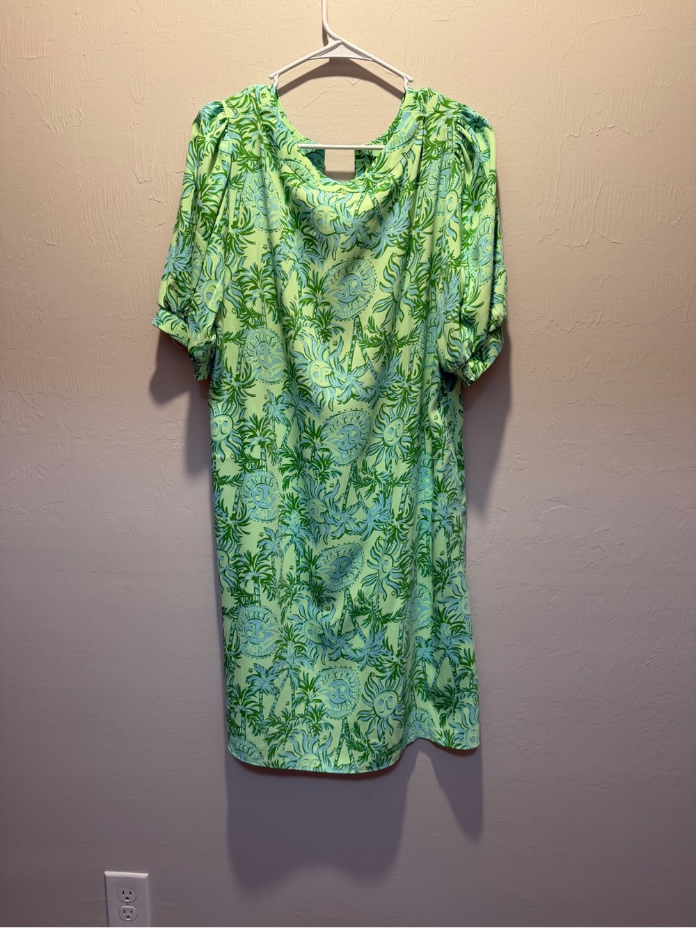 💚EUC Lilly Pulitzer Lime & Seafoam Green Printed Midi Dress💚